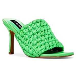 Aqua Women S Katy Woven Low Heel Slide Sandals